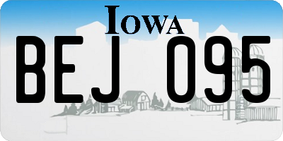 IA license plate BEJ095