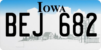 IA license plate BEJ682