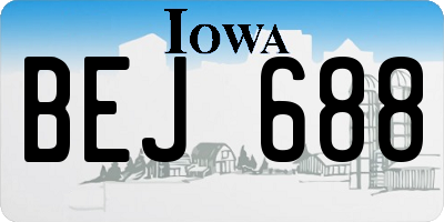IA license plate BEJ688