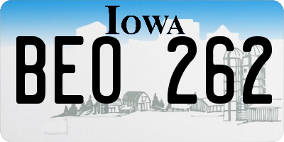 IA license plate BEO262