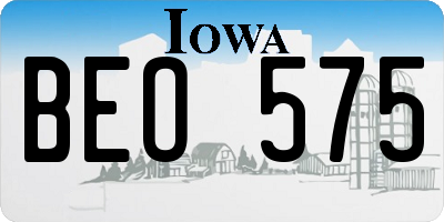 IA license plate BEO575
