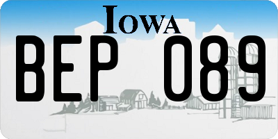 IA license plate BEP089