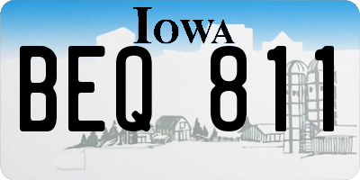 IA license plate BEQ811