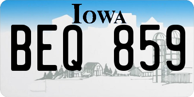 IA license plate BEQ859