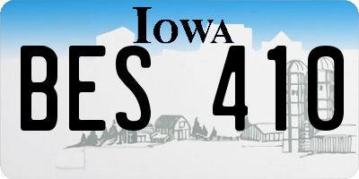 IA license plate BES410