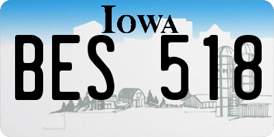 IA license plate BES518