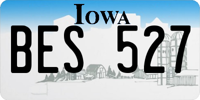 IA license plate BES527