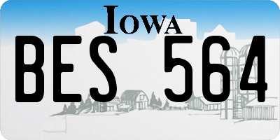 IA license plate BES564