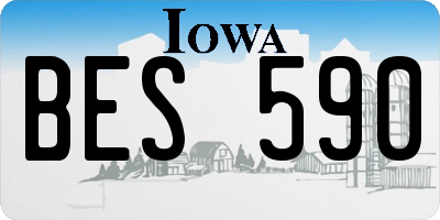 IA license plate BES590