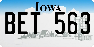 IA license plate BET563