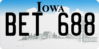 IA license plate BET688