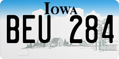 IA license plate BEU284