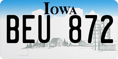 IA license plate BEU872