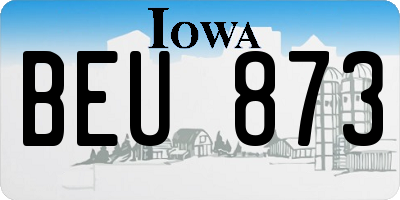 IA license plate BEU873