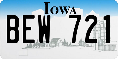 IA license plate BEW721