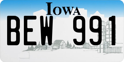 IA license plate BEW991