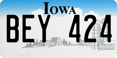 IA license plate BEY424