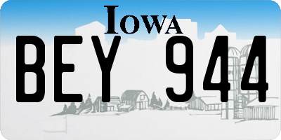 IA license plate BEY944