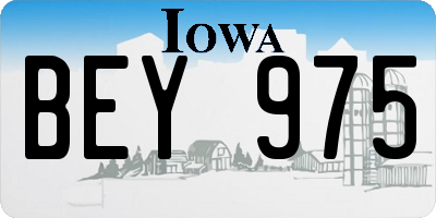 IA license plate BEY975