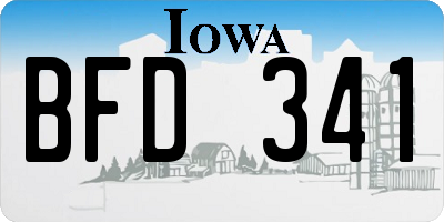 IA license plate BFD341