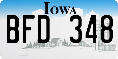 IA license plate BFD348