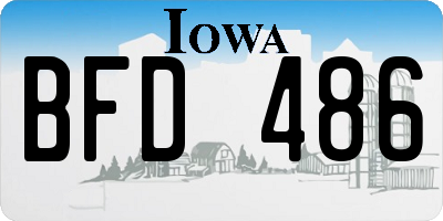 IA license plate BFD486
