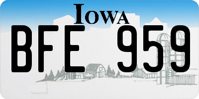 IA license plate BFE959