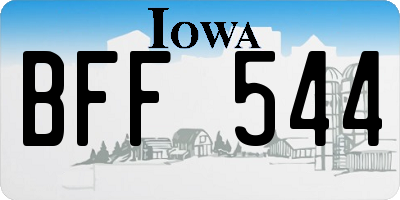 IA license plate BFF544