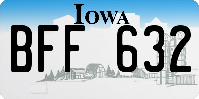 IA license plate BFF632