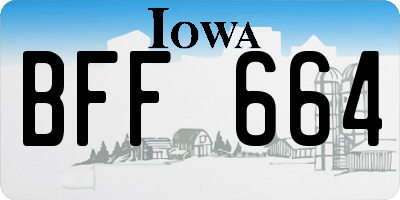 IA license plate BFF664