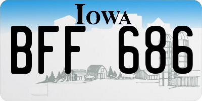 IA license plate BFF686