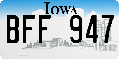 IA license plate BFF947