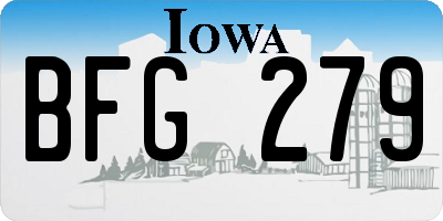 IA license plate BFG279