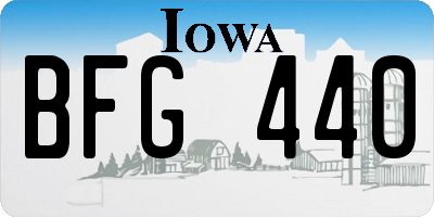 IA license plate BFG440