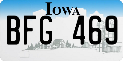IA license plate BFG469