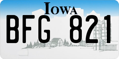 IA license plate BFG821
