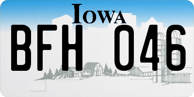 IA license plate BFH046