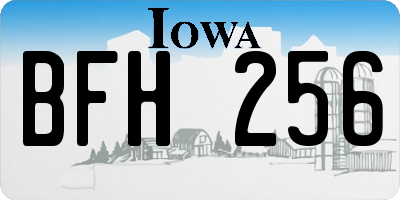 IA license plate BFH256