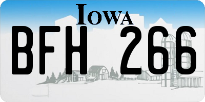 IA license plate BFH266