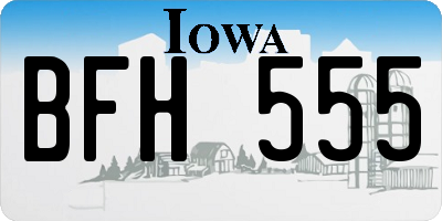 IA license plate BFH555