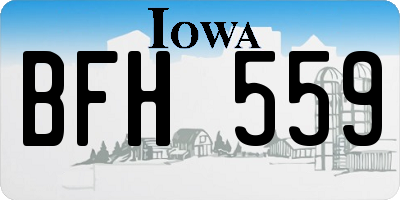 IA license plate BFH559