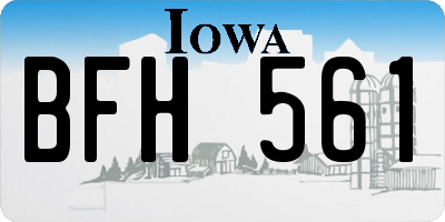 IA license plate BFH561
