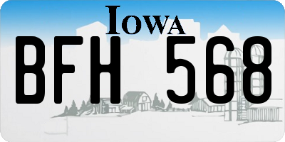 IA license plate BFH568