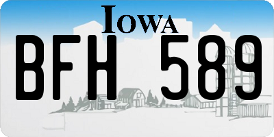 IA license plate BFH589