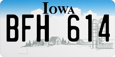 IA license plate BFH614