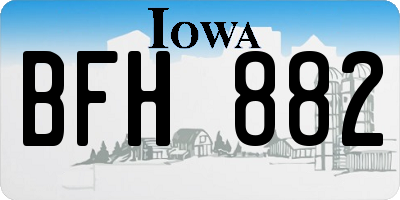 IA license plate BFH882