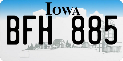 IA license plate BFH885