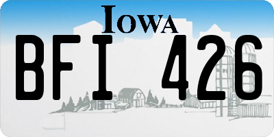 IA license plate BFI426