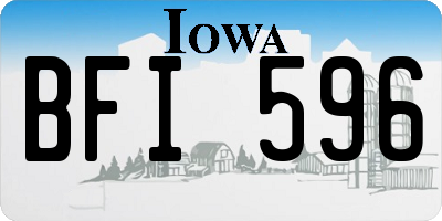 IA license plate BFI596