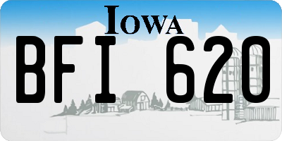 IA license plate BFI620